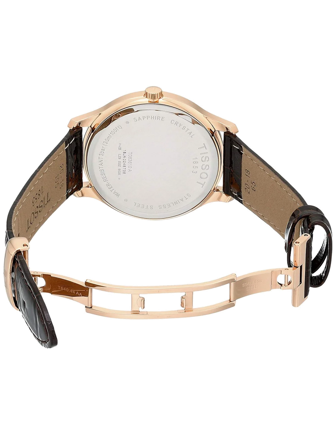 Montre Femme Tissot Tradition T0636103629700 Marron vue 2