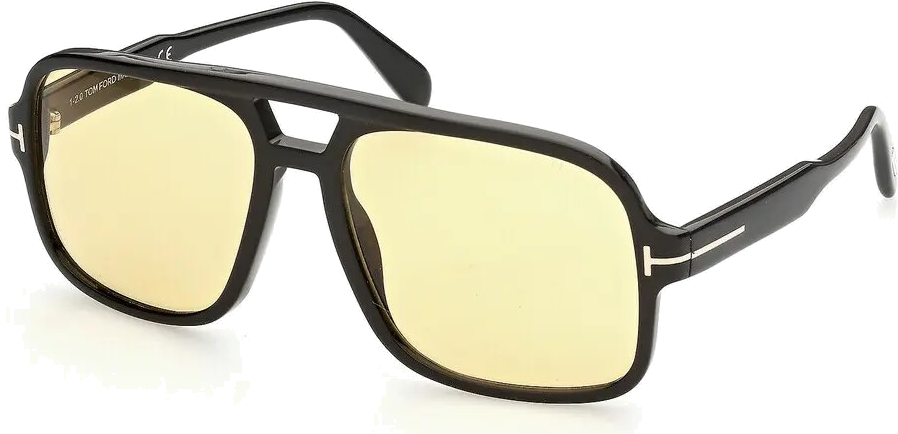 Lunettes de soleil Tom Ford Falconer-02 FT0884 - Jaune - Noir vue 2