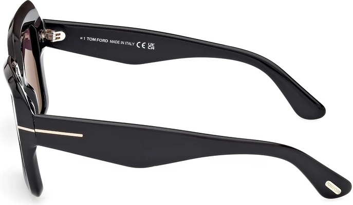 Lunettes de soleil Tom Ford Esme FT1157 en acétate - Noir - Gris vue 2
