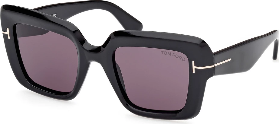 Lunettes de soleil Tom Ford Esme FT1157 en acétate - Noir - Gris vue 3