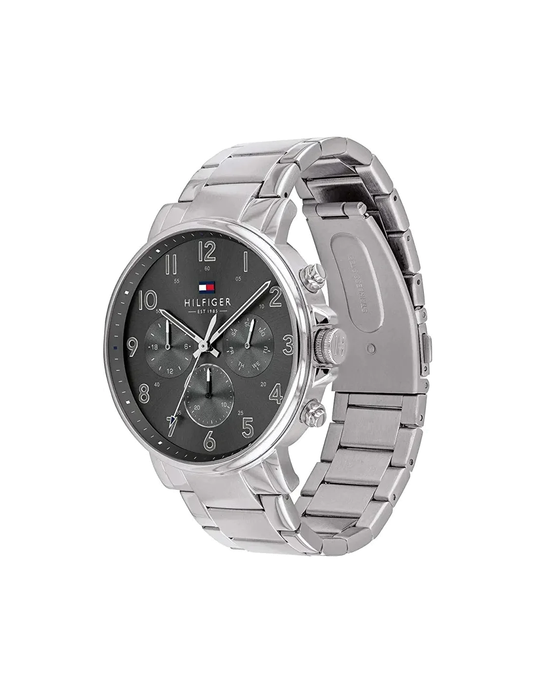 Montre Homme Tommy Hilfiger 1710382 Daniel - Boîtier Acier Argent, Cadran Noir, Bracelet Acier vue 2