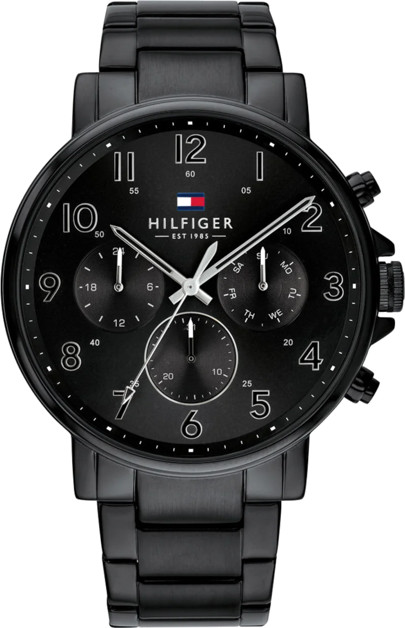 Montre Homme Tommy Hilfiger 1710383 Chronomètre Acier Noir