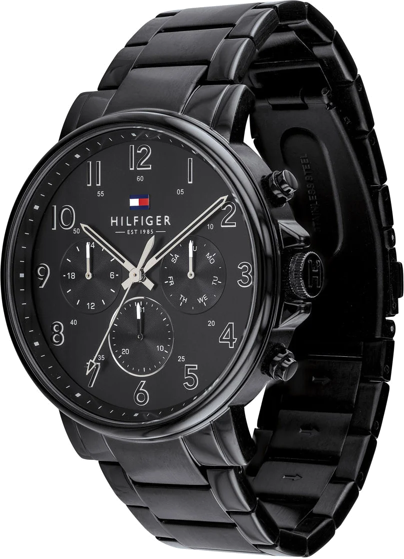 Montre Homme Tommy Hilfiger 1710383 Chronomètre Acier Noir vue 2