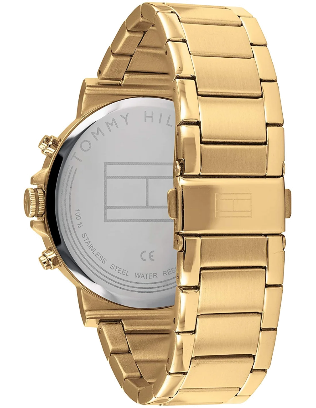 Montre Homme Tommy Hilfiger 1710384 - Cadran Bleu, Boîtier et Bracelet Acier Doré vue 3