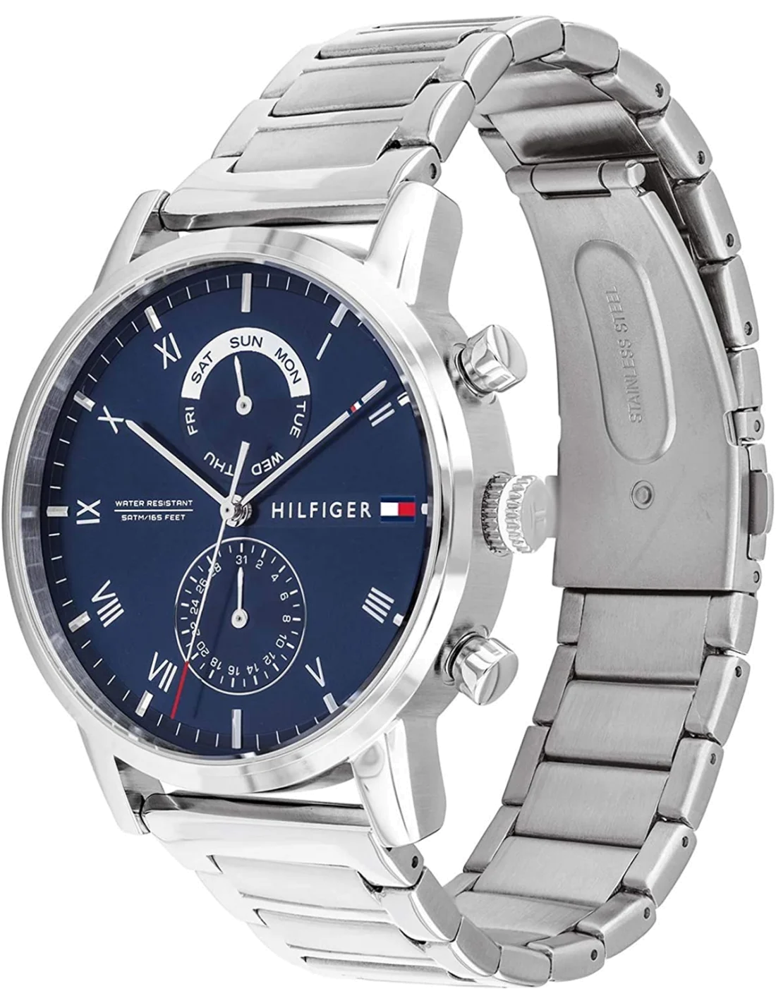 Montre Homme Tommy Hilfiger 1710401 Riley Acier Inoxydable Cadran Bleu vue 2