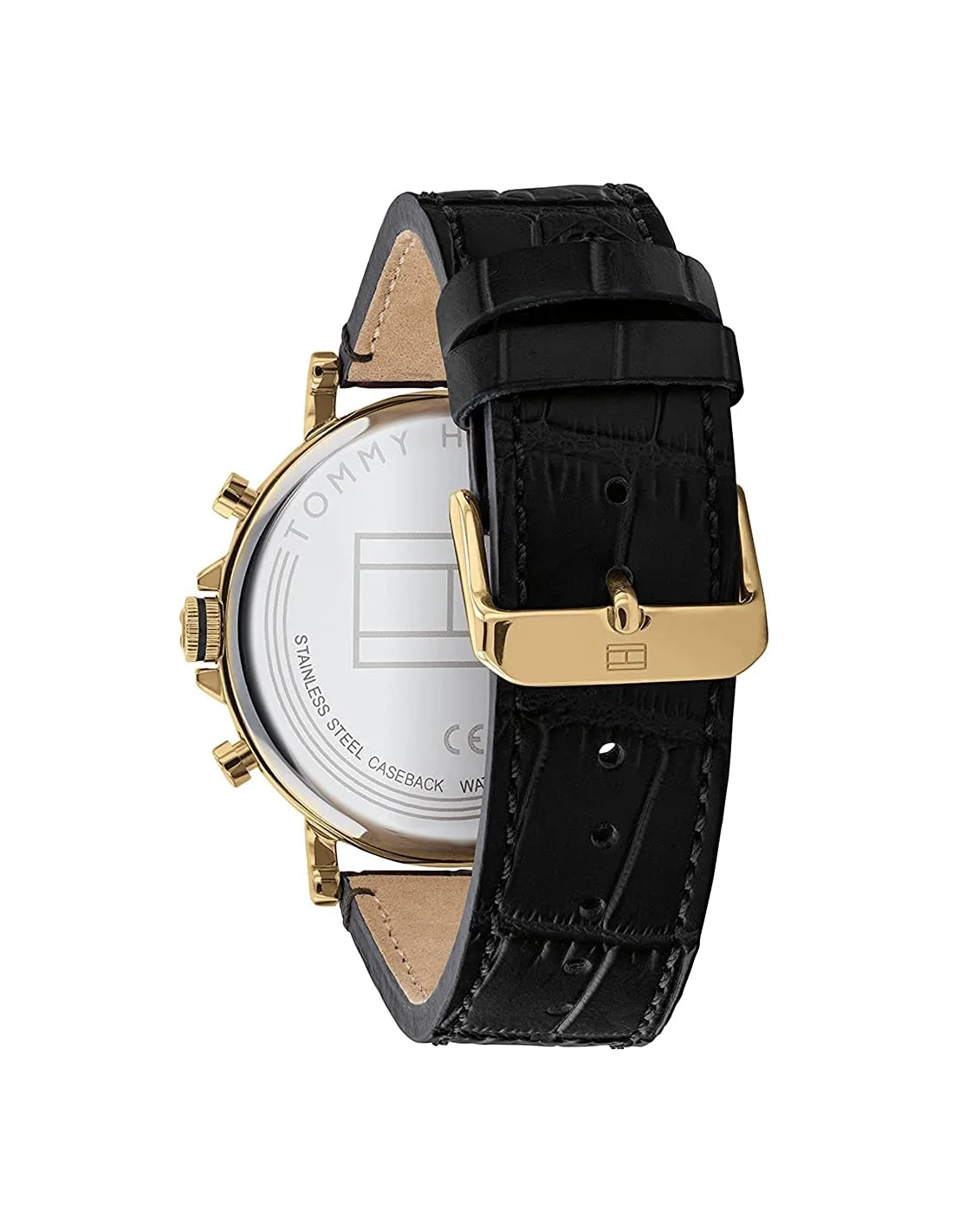 Montre Homme Tommy Hilfiger 1710417 - Boîtier Or, Cadran Noir, Bracelet Acier vue 2