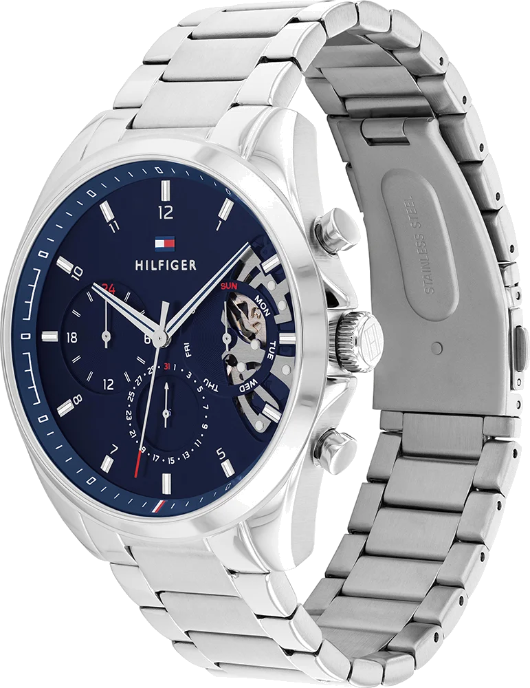 Montre Homme Tommy Hilfiger 1710448 Baker - Boîtier Acier Poli & Cadran Bleu vue 2