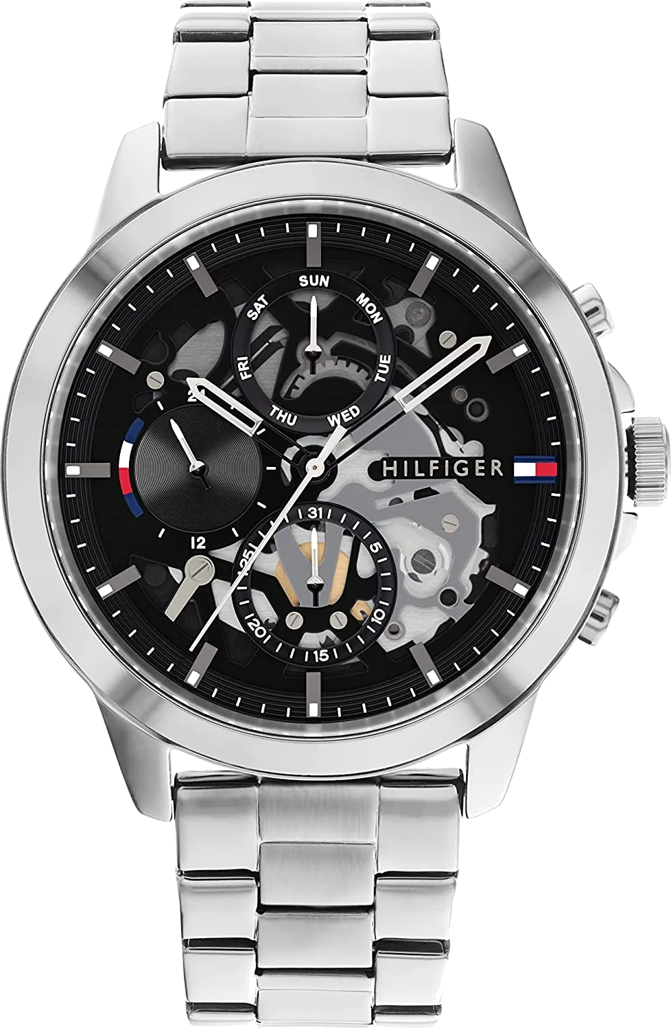 Montre Homme Tommy Hilfiger Henry 1710477 - Squelette Noir et Acier