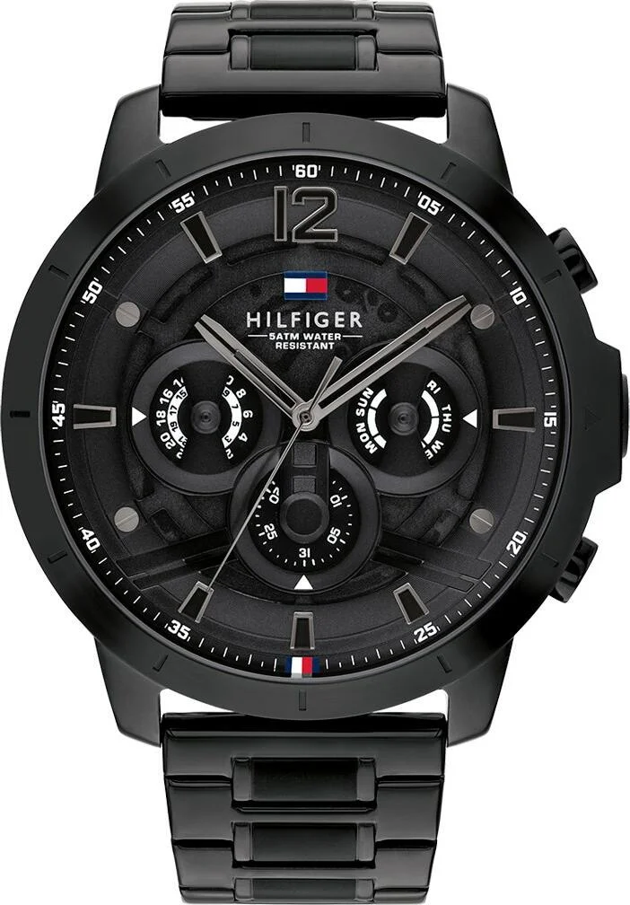 Montre Homme Tommy Hilfiger 1710494 Luca Acier Noir Multifonctions