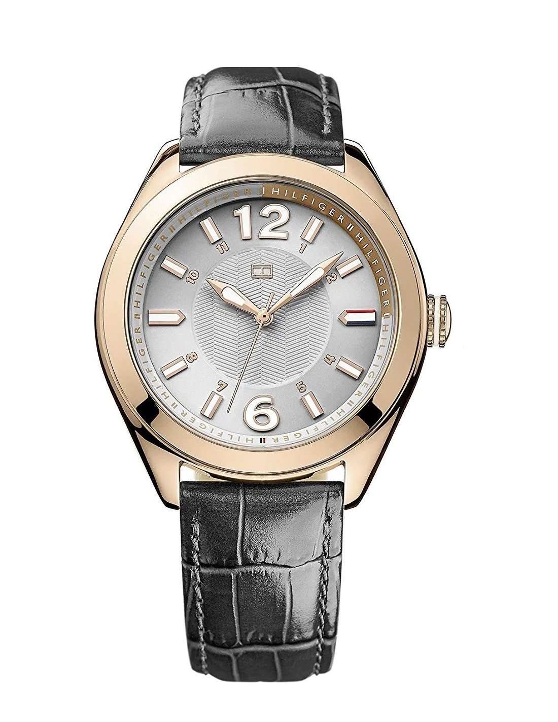 Montre Tommy Hilfiger Maxi 1781365 pour Femme, Cadran Gris et Bracelet Noir vue 2