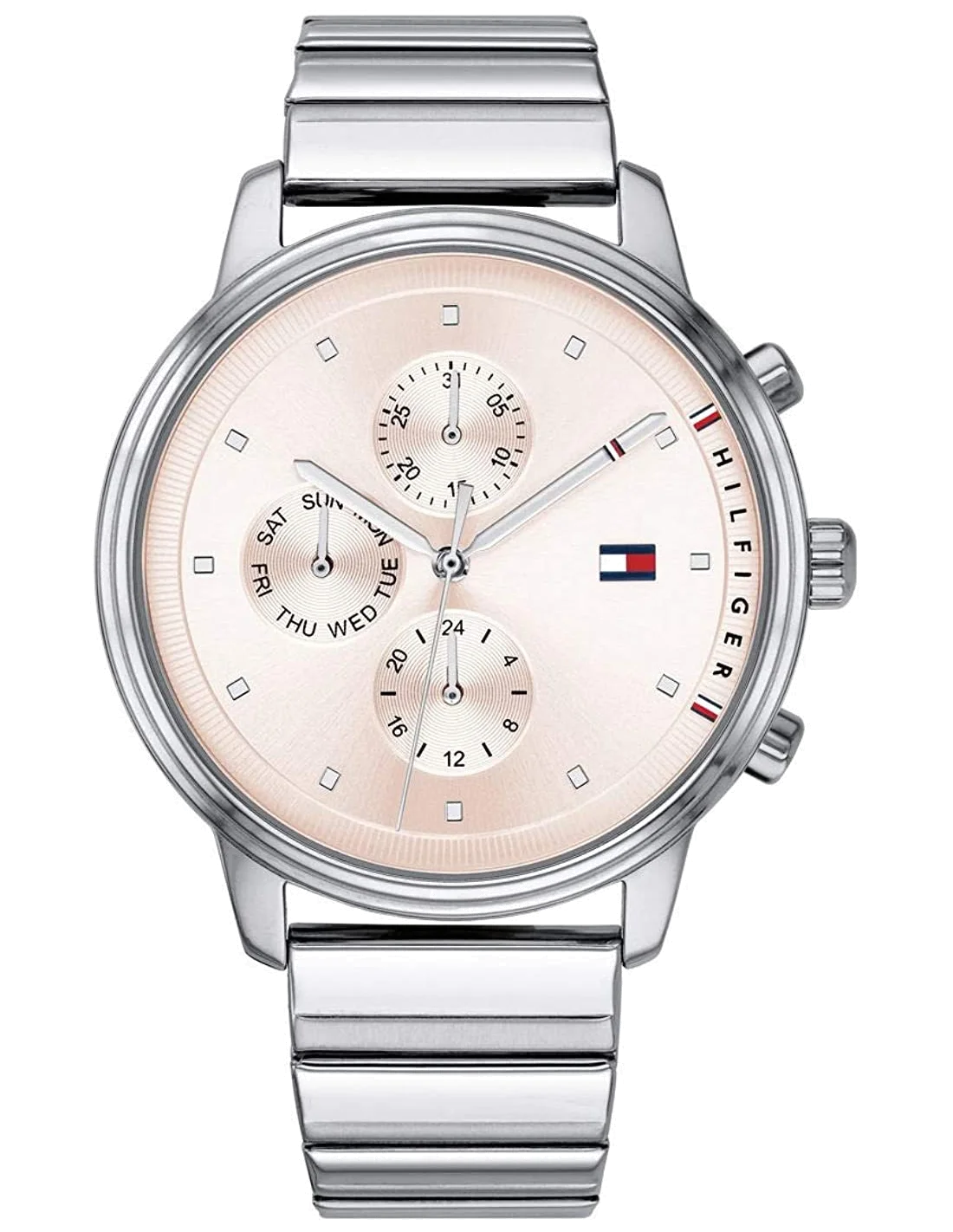 Montre Tommy Hilfiger Blake 1781904 pour Femme, Cadran Fuchsia et Bracelet Acier Argent