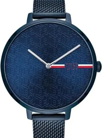 Montre Tommy Hilfiger Alexa 1782159 pour Femme - Cadran et boîtier bleu, bracelet maille milanaise