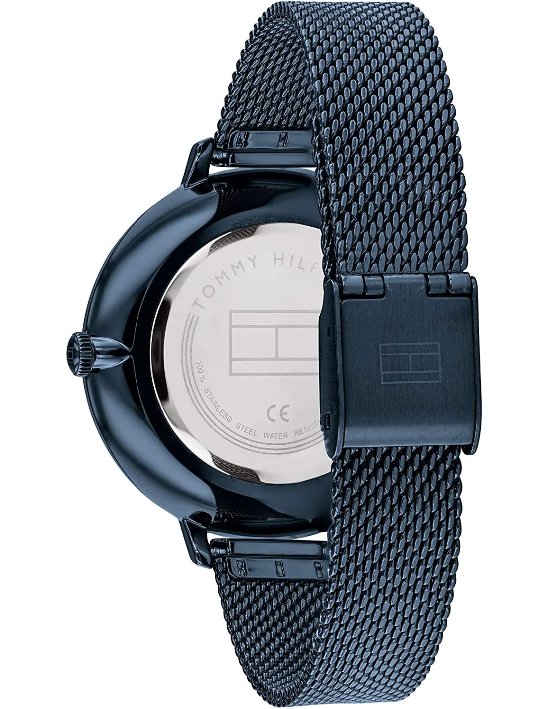 Montre Tommy Hilfiger Alexa 1782159 pour Femme - Cadran et boîtier bleu, bracelet maille milanaise vue 2