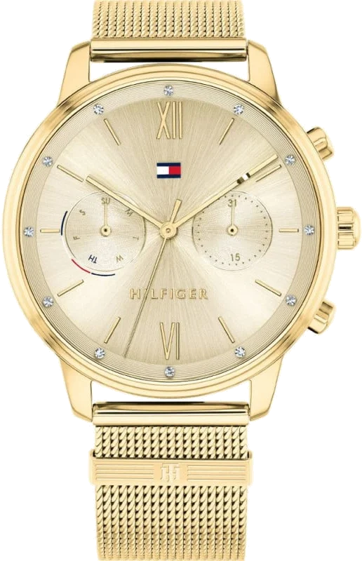 Montre Tommy Hilfiger 1782302 Femme - Cadran et bracelet maille milanaise dorés