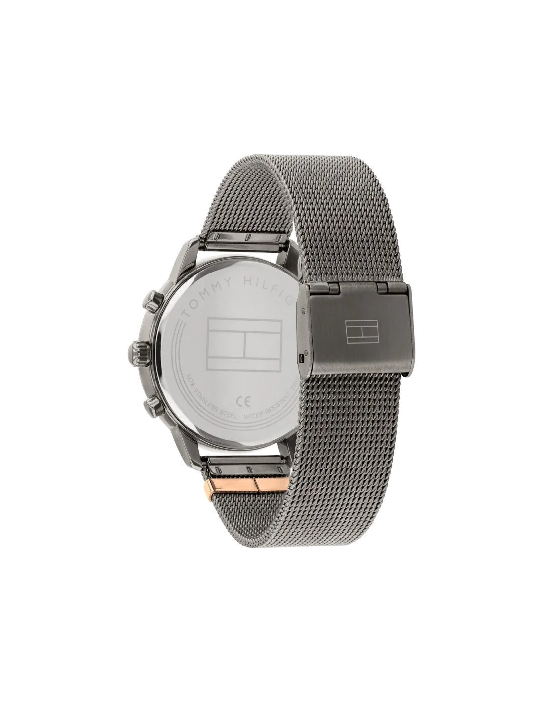 Montre Femme Tommy Hilfiger Blake 1782304 Cadran et Bracelet Gris Acier Maille Milanaise vue 3