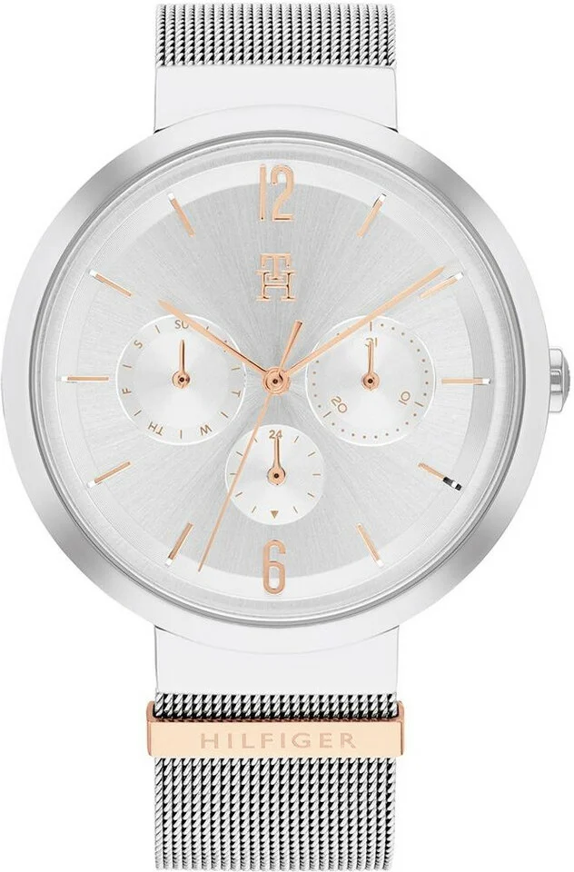 Montre Tommy Hilfiger Lidia 1782537 pour Femme, Cadran et Bracelet Milanais Acier Argenté