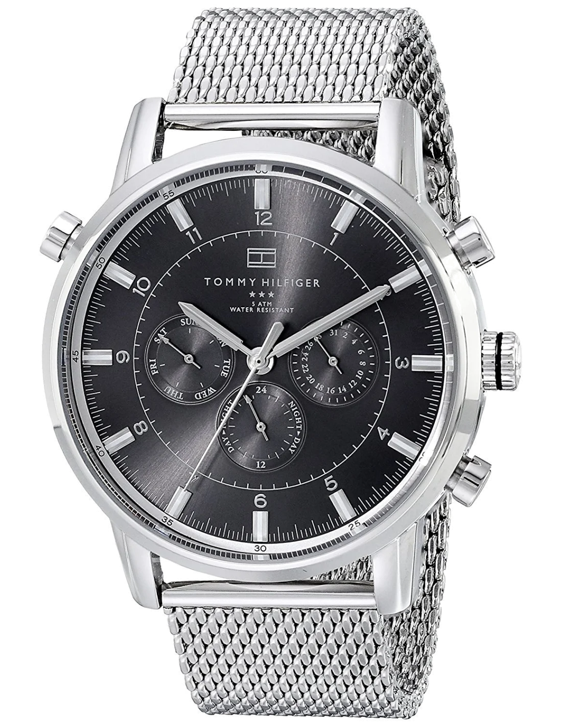 Montre Homme Tommy Hilfiger 1790877 - Cadran Gris, Boîtier et Maille Milanaise Argent