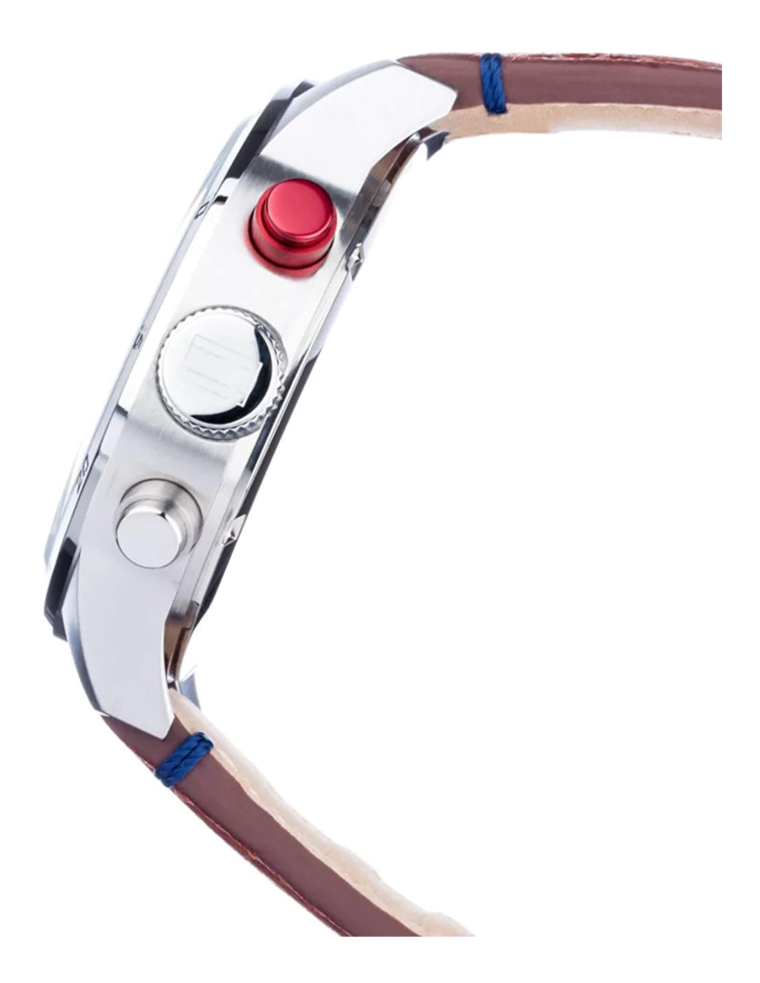 Montre Homme Tommy Hilfiger 1791066 - Cadran Bleu, Boîtier Acier, Bracelet Cuir Marron vue 2