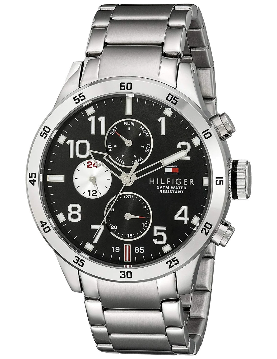 Montre Homme Tommy Hilfiger 1791141 - Chronomètre Acier Inoxydable & Cadran Noir
