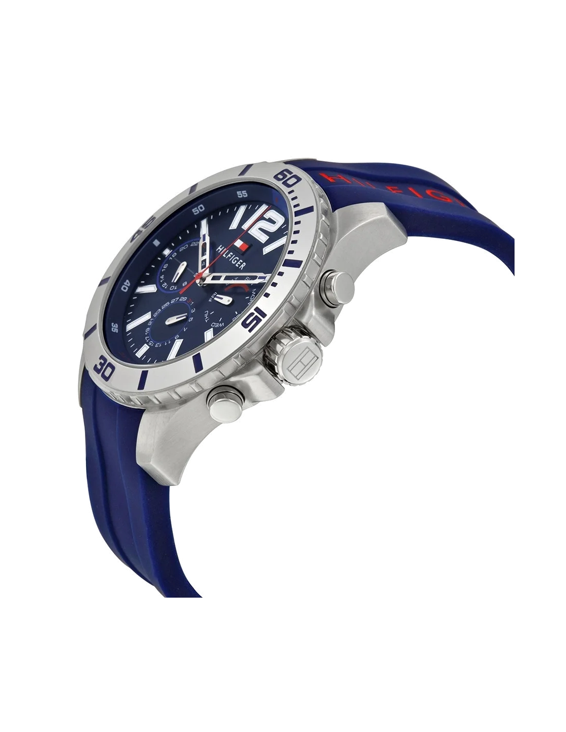 Montre Homme Tommy Hilfiger 1791142 - Cadran et Bracelet Silicone Bleu vue 2