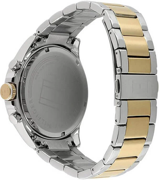 Montre Homme Tommy Hilfiger 1791226 - Boîtier acier 44mm, cadran bleu, bracelet bi-ton vue 2