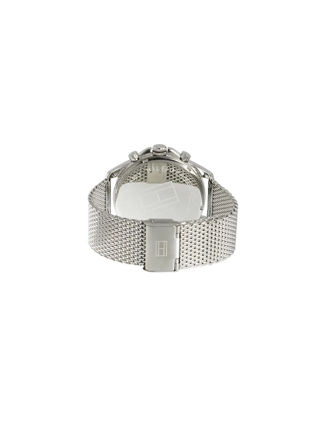 Montre Homme Tommy Hilfiger 1791277 Cadran Blanc Bracelet Maille Milanaise Argent vue 2