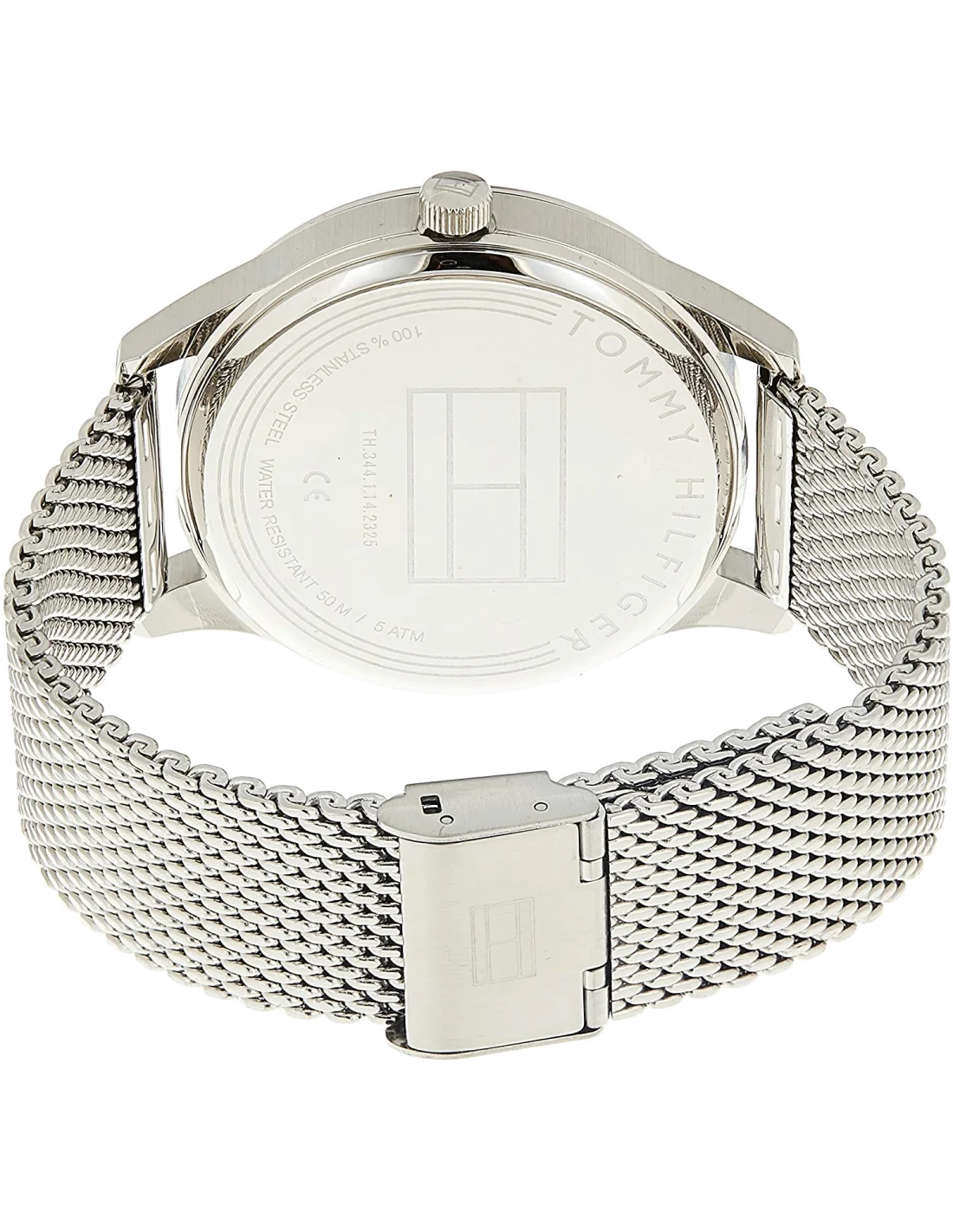 Montre Homme Tommy Hilfiger Damon 1791415 - Cadran Noir, Boîtier et Bracelet Maille Milanaise Argent vue 3