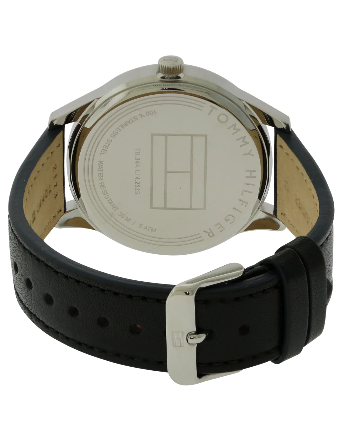 Montre Homme Tommy Hilfiger Damon 1791417 Cadran Gris Bracelet Cuir Noir vue 2