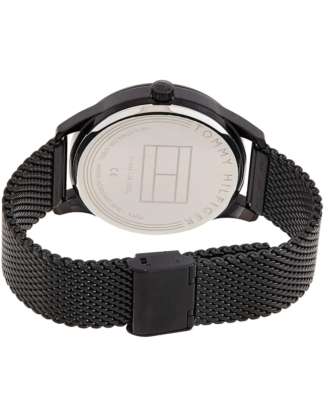 Montre Homme Tommy Hilfiger Damon 1791420 - Cadran Noir, Bracelet Maille Milanaise Noir vue 2