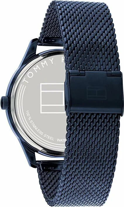 Montre Homme Tommy Hilfiger 1791421 - Cadran et Bracelet Maille Milanaise Bleu Acier vue 3