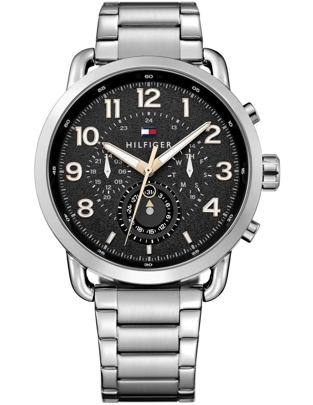 Montre Homme Tommy Hilfiger Briggs 1791422 - Acier Argenté, Cadran Noir