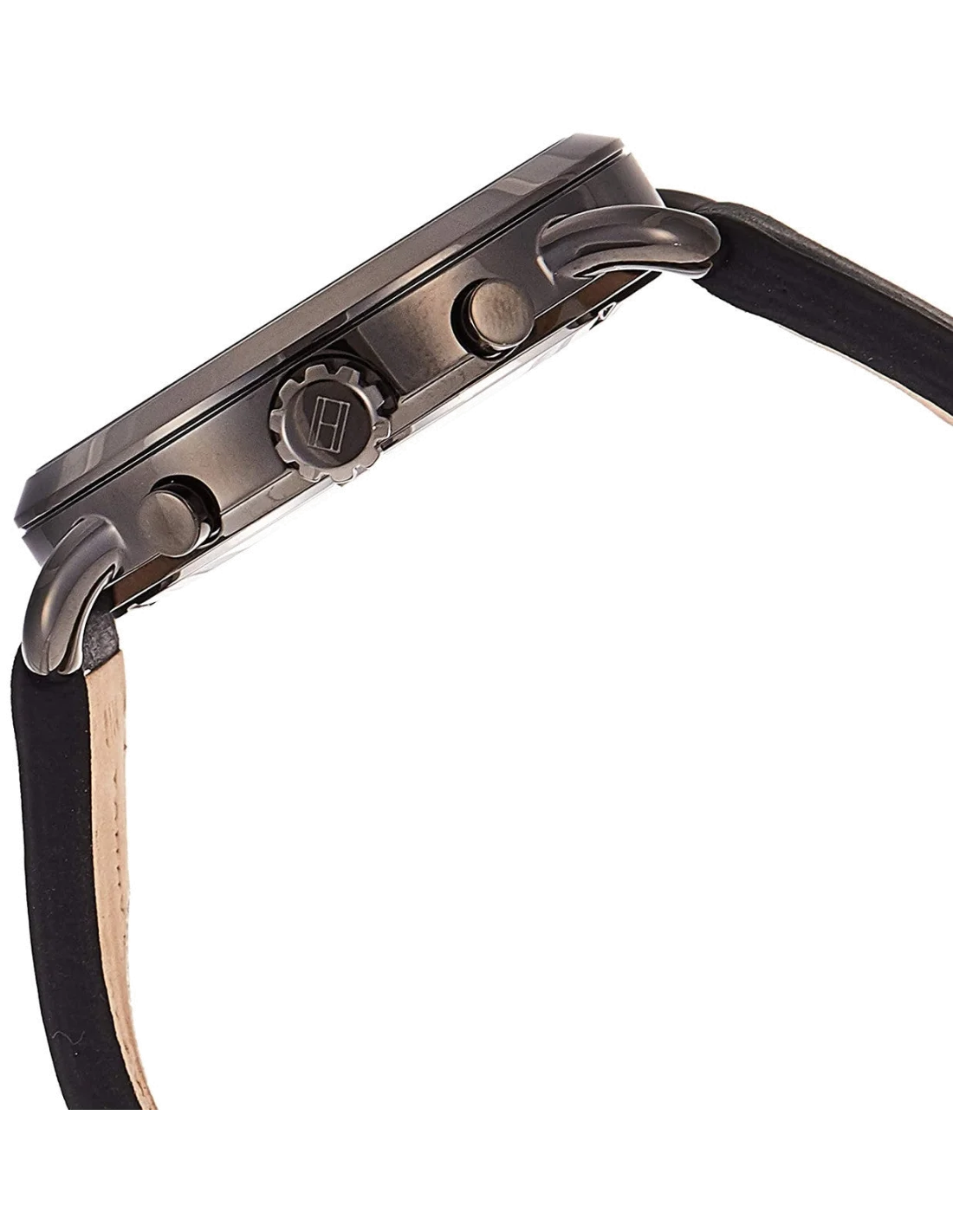 Montre Homme Tommy Hilfiger 1791426 Aviateur Cadran Noir Bracelet Cuir Noir vue 2