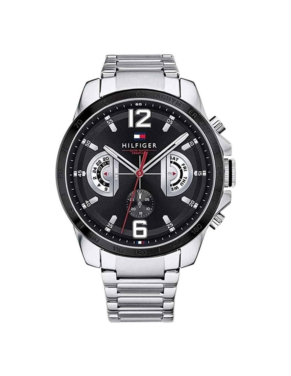 Montre Homme Tommy Hilfiger Decker Chronographe Acier Noir 44mm - Réf. 1791472