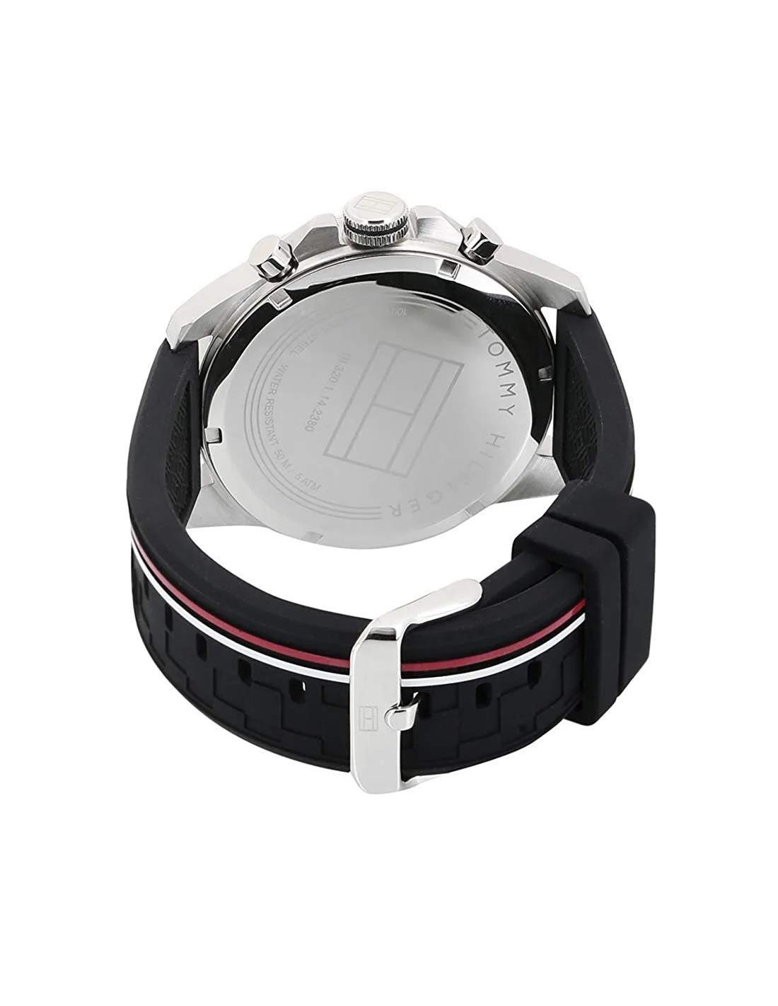 Montre Homme Tommy Hilfiger 1791473 Chronographe Cadran Noir Bracelet Silicone vue 4