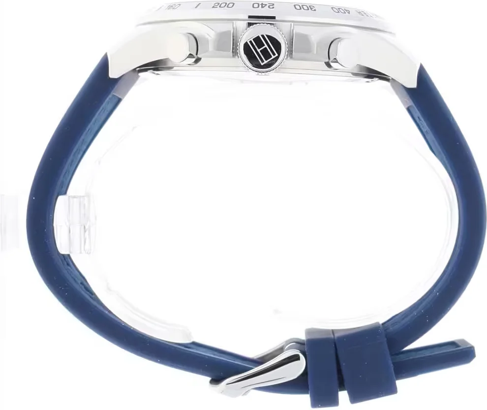 Montre Homme Tommy Hilfiger 1791476 Decker Chronographe Cadran Bleu Bracelet Silicone vue 2