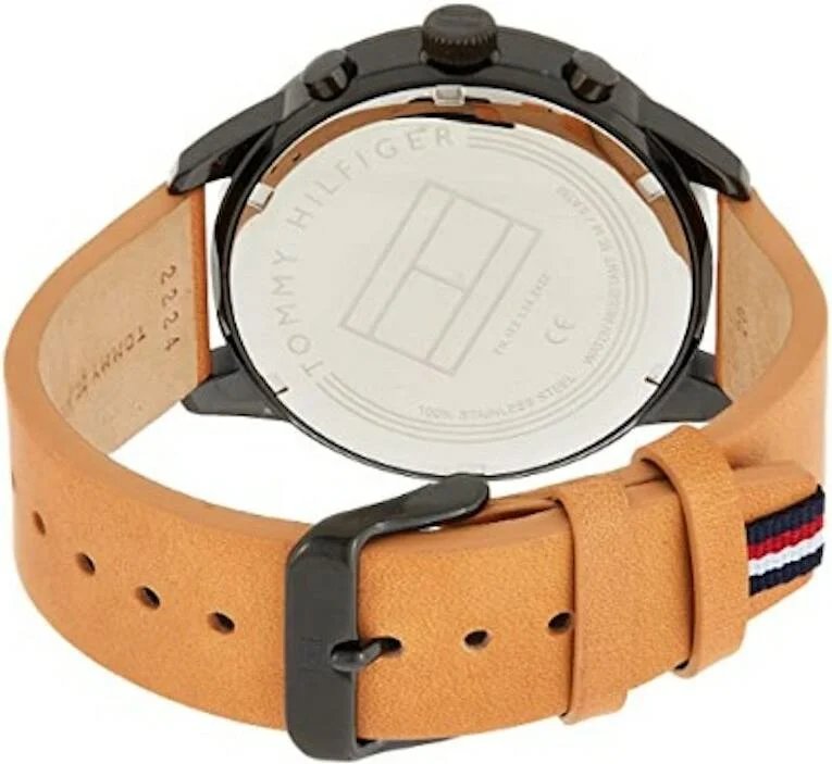 Montre Homme Tommy Hilfiger 1791486 - Cadran Bleu Foncé, Bracelet Cuir Marron vue 4