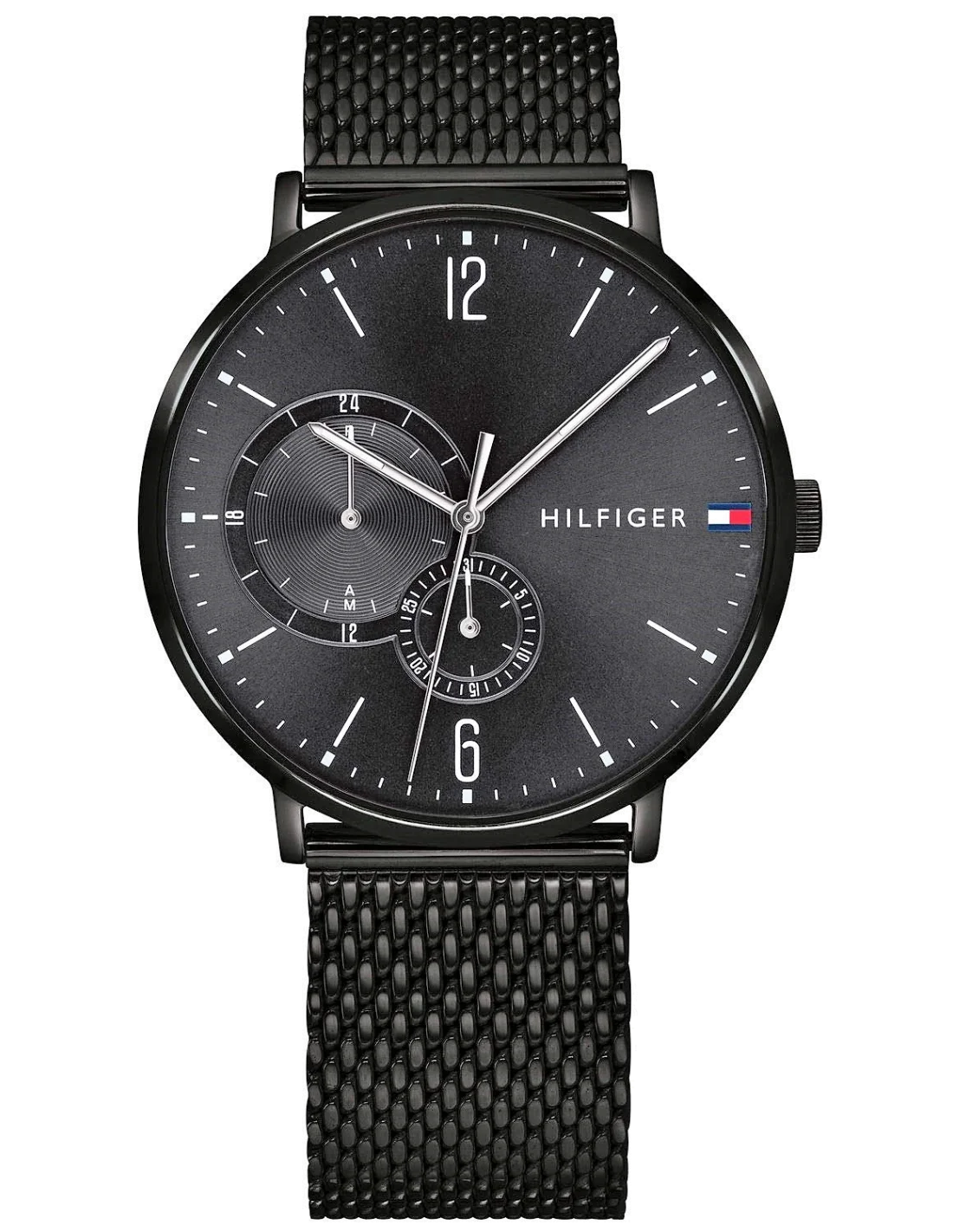 Montre Homme Tommy Hilfiger Brooklyn 1791507 - Cadran et bracelet maille milanaise noir