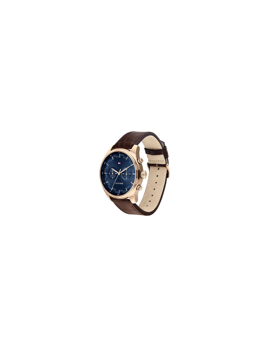 Montre Homme Tommy Hilfiger Deacon 1791549 - Cadran Bleu, Bracelet Cuir Marron vue 2
