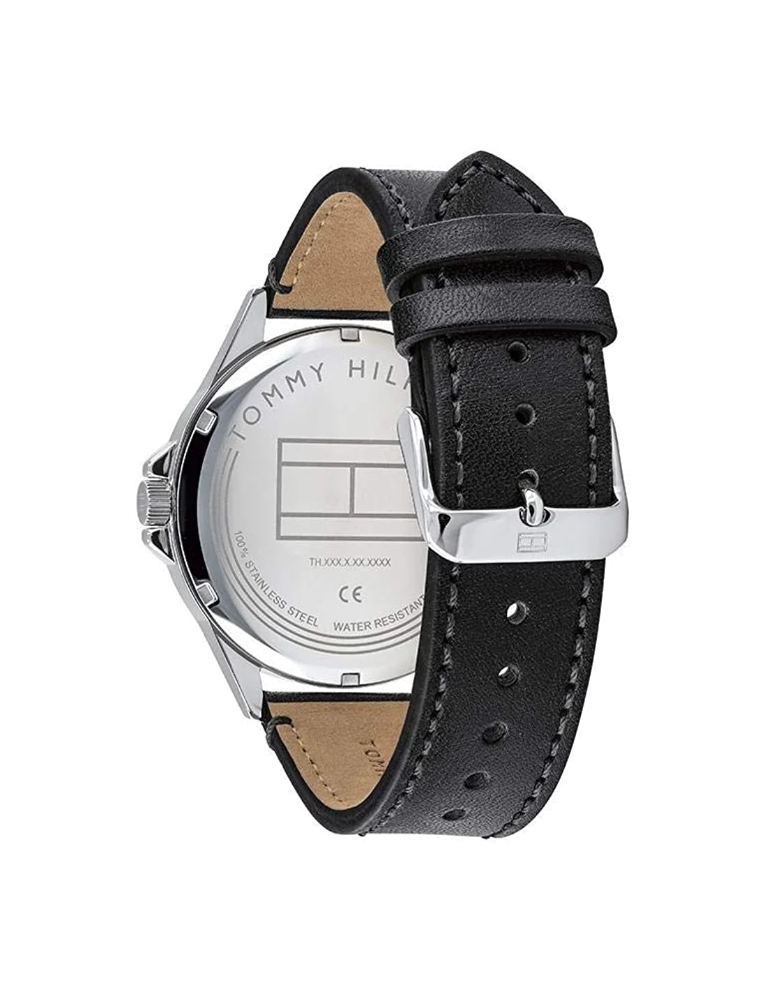 Montre Homme Tommy Hilfiger 1791616 Cadran Bleu Bracelet Cuir Noir vue 3