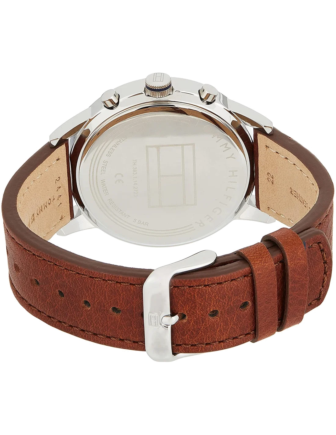 Montre Homme Tommy Hilfiger 1791629 Kyle - Cadran Bleu, Boîtier Acier & Bracelet Cuir Marron vue 2