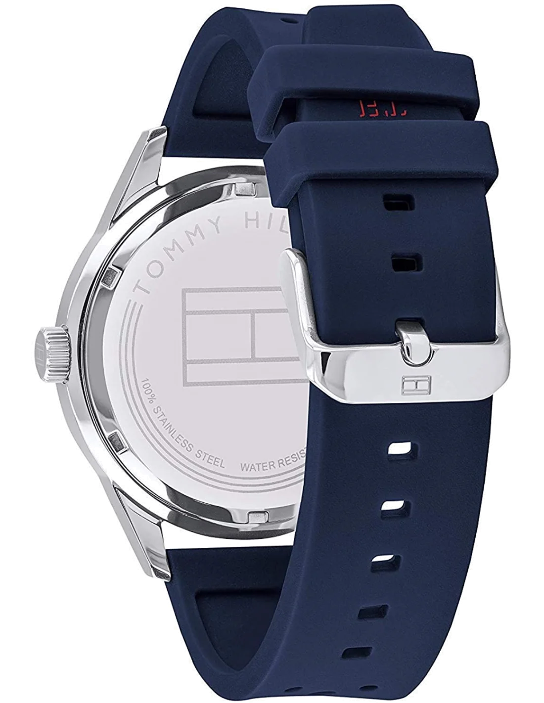 Montre Homme Tommy Hilfiger Austin 1791635 - Cadran Bleu, Bracelet Silicone Brun vue 2