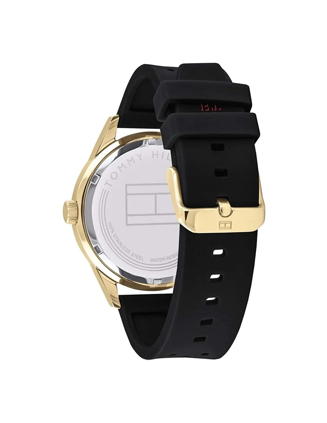 Montre Homme Tommy Hilfiger Riley 1791636 - Boîtier Or, Cadran Noir Multifonction, Bracelet Noir vue 2