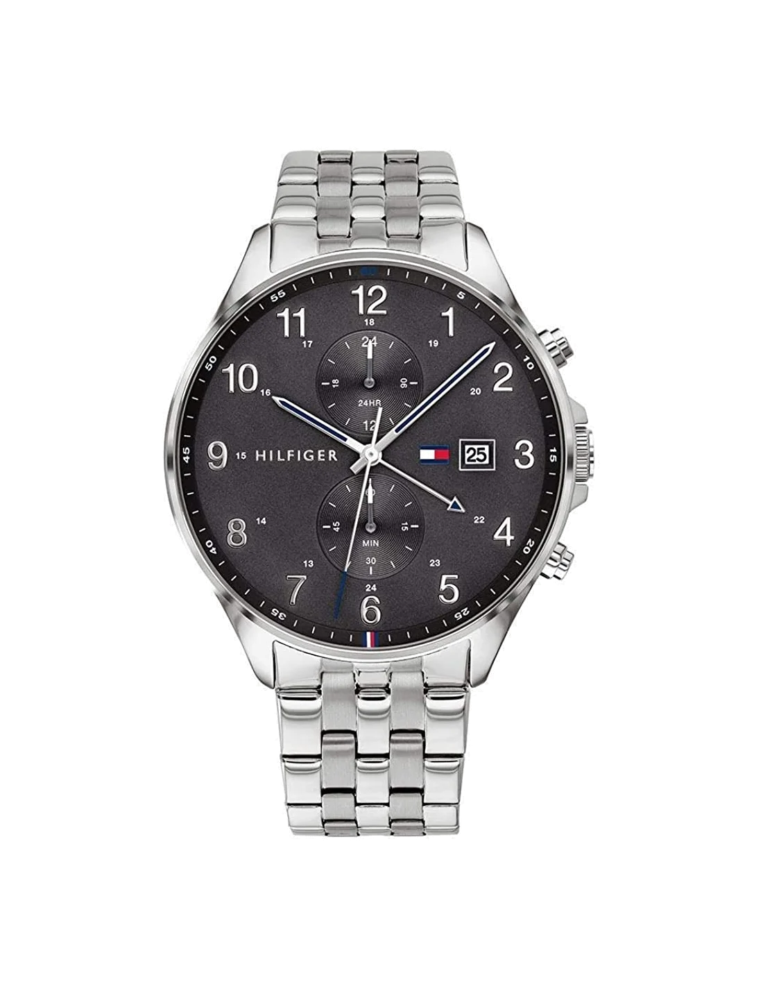 Montre Homme Tommy Hilfiger 1791707 Cadran Noir Bracelet Acier