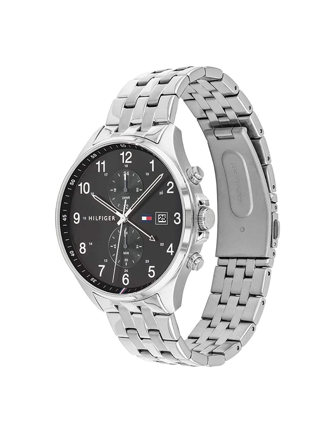 Montre Homme Tommy Hilfiger 1791707 Cadran Noir Bracelet Acier vue 2