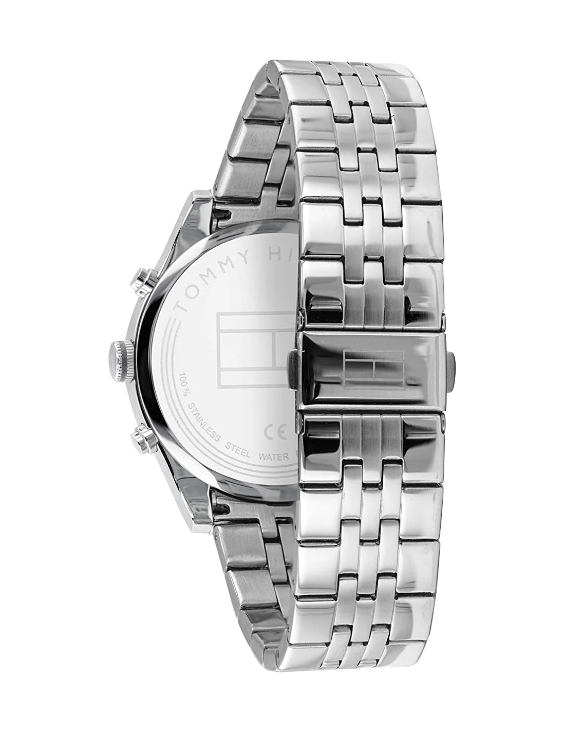 Montre Homme Tommy Hilfiger Ashton 1791737 en acier gris, jour date, étanche 50m vue 2