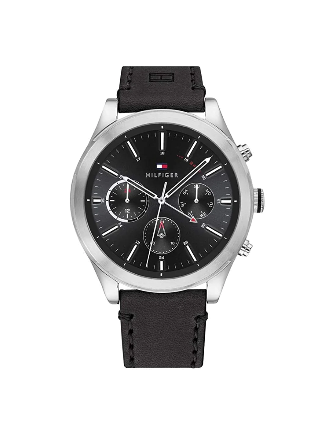 Montre Homme Tommy Hilfiger 1791740 Ashton - Cadran Bleu Multi-Fonctions & Bracelet Cuir Marron