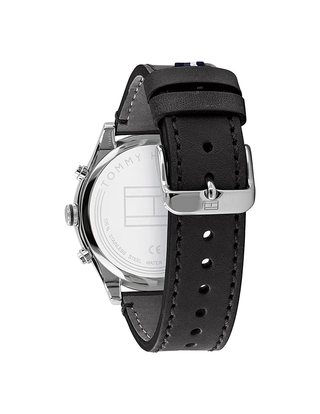 Montre Homme Tommy Hilfiger 1791740 Ashton - Cadran Bleu Multi-Fonctions & Bracelet Cuir Marron vue 2