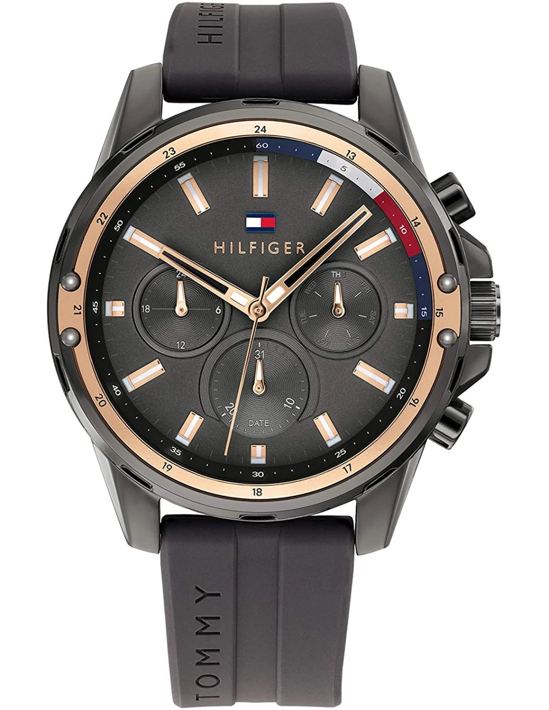 Montre Homme Tommy Hilfiger Mason 1791792 - Cadran Noir, Bracelet Noir