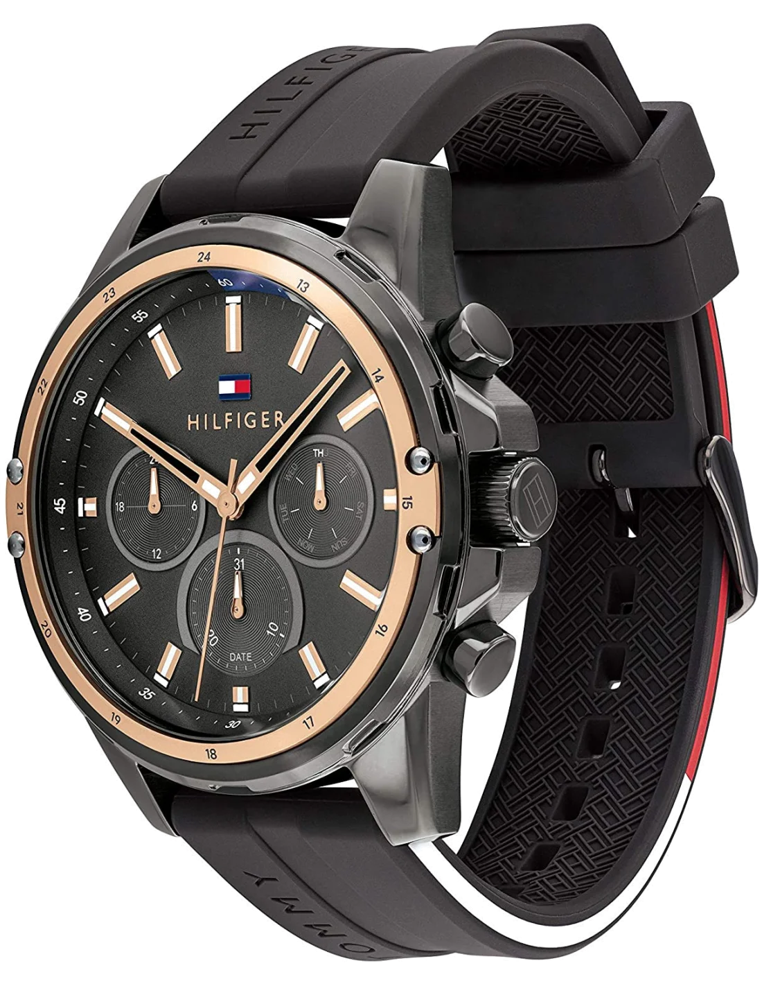Montre Homme Tommy Hilfiger Mason 1791792 - Cadran Noir, Bracelet Noir vue 3
