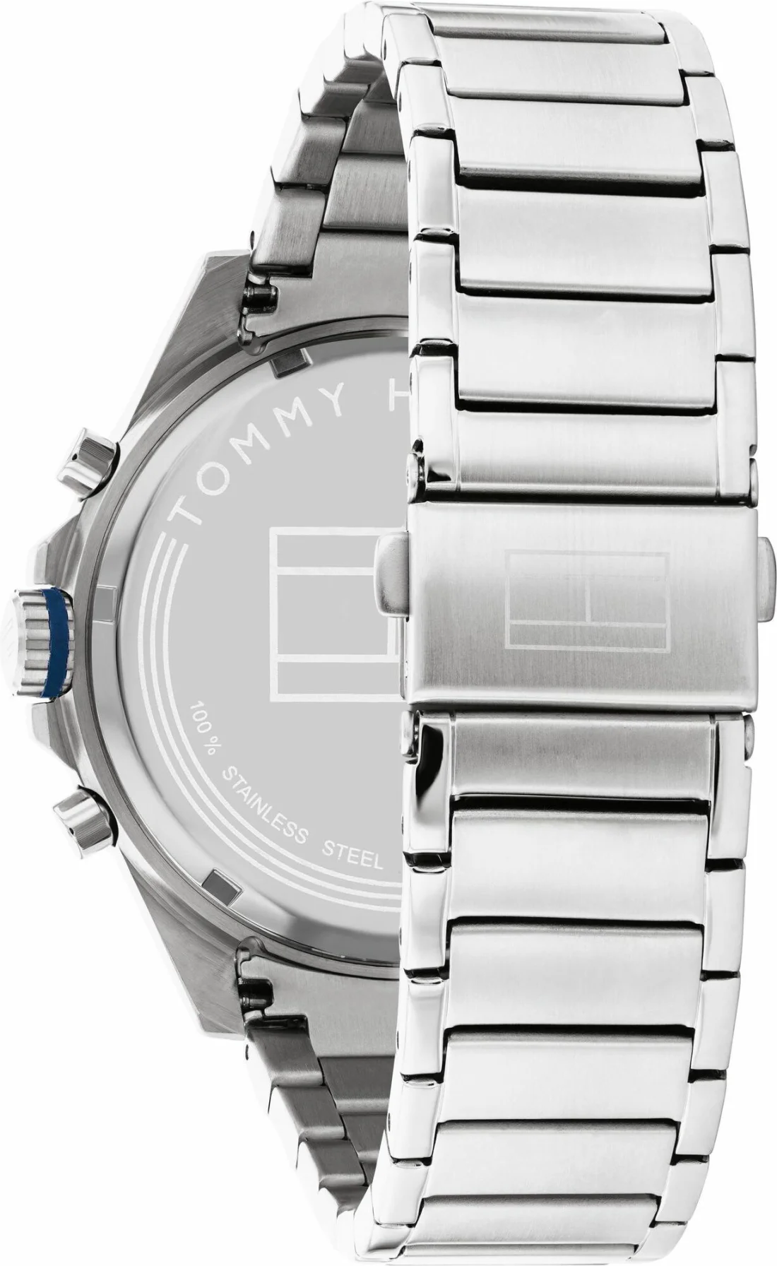 Montre Homme Tommy Hilfiger 1791973 - Cadran Bleu Multifonctions en Acier Argenté vue 3